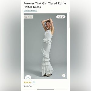 White Anthropologie Ruffle Dress